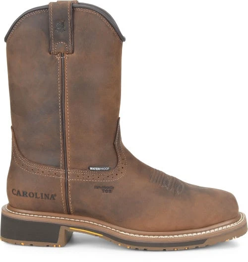 Carolina Boots: Men’s CA8536 Brown Anchor 10” Waterproof Composite Square Toe Roper 4 Carolina Boots: Men’s CA8536 Brown Anchor 10” Waterproof Composite Square Toe Roper - Image 2