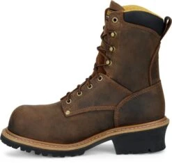 Carolina Boots: Men's CA9853 Brown Poplar 8” Composite Toe Logger Boot -Work Shoe Store ca9853 500xauto instep