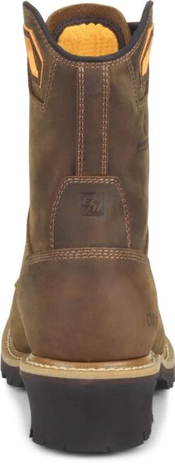Carolina Boots: Men's CA9855 Brown 8" Composite Square Toe Waterproof Logger Boot 13 Carolina Boots: Men's CA9855 Brown 8" Composite Square Toe Waterproof Logger Boot -Work Shoe Store ca9855 500xauto heel