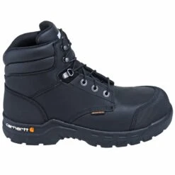 Carhartt Boots: Men's CMF6371 Black 6-Inch Waterproof Composite Toe Rugged Flex EH Boots -Work Shoe Store carhartt cmf 6371 o 01