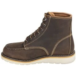 Carhartt Boots: Men's CMW6095 Brown 6-Inch Waterproof General Toe Wedge Boots -Work Shoe Store carhartt cmw6095 i 01