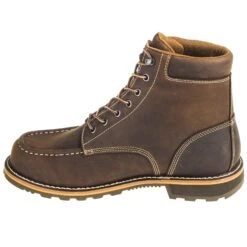 Carhartt Boots: Men's CMW6197 Brown Waterproof 6-Inch General Toe Work Boots -Work Shoe Store carhartt cmw6197 i 01