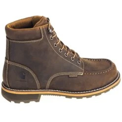 Carhartt Boots: Men's CMW6197 Brown Waterproof 6-Inch General Toe Work Boots -Work Shoe Store carhartt cmw6197 o 01
