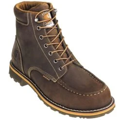 Carhartt Boots: Men's CMW6197 Brown Waterproof 6-Inch General Toe Work Boots -Work Shoe Store carhartt cmw6197 p 01