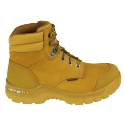 Carhartt Boots: Men's Wheat CMF6356 Composite Toe Waterproof Work Boots -Work Shoe Store carhartt cmf6056 o 001 1