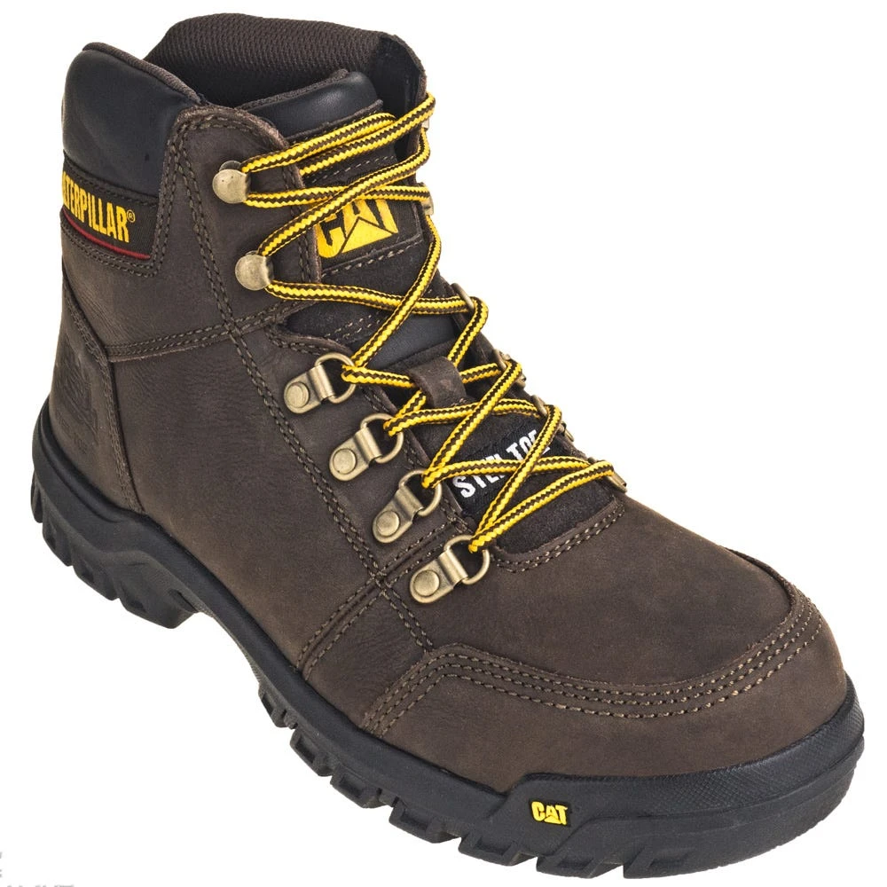 Caterpillar Boots: Men's P90803 Steel Toe EH Outline Seal Brown Work Boots 7 Caterpillar Boots: Men's P90803 Steel Toe EH Outline Seal Brown Work Boots - Image 5