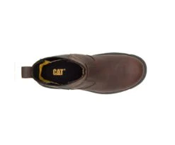 Caterpillar Boots: Men's P91026 Brown Wheelbase Steel Toe Work Boot -Work Shoe Store catm p91026 030419 s19 top