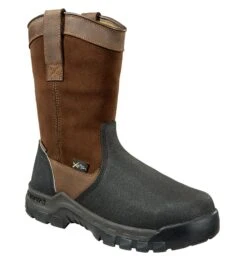 Carhartt Boots: Men's CMF1721 Brown Composite Toe Met Guard Waterproof Pull On Work Boot -Work Shoe Store cbhjnmng