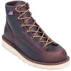 Danner Boots: Men's Brown 15552 EH American-Made Bull Run Boots -Work Shoe Store danner 15552 p 01