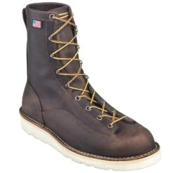 Danner Boots: Men's 15556 USA-Made Brown EH Bull Run Work Boots -Work Shoe Store danner 15556 p 01 1