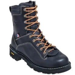 Danner Boots: Men's 17309 Black EH USA-Made Waterproof 8 Inch Quarry Work Boots 11 Danner Boots: Men's 17309 Black EH USA-Made Waterproof 8 Inch Quarry Work Boots -Work Shoe Store danner 17309 p 01