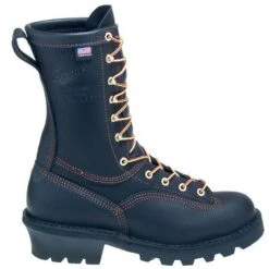 Danner Boots: Men's 18102 Black USA-Made Flashpoint Fire-Resistant Boots -Work Shoe Store danner 18102 o 01