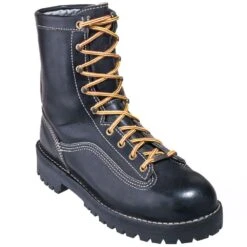 Danner Boots: Men's Black 11500 USA-Made EH Waterproof Super Rain Forest Boots -Work Shoe Store danner no p 01