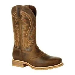 Durango Boots: Men's DDB0297 Brown Maverick Pro Steel Toe Waterproof Pull On Square Toe Work Boot -Work Shoe Store ddb0297