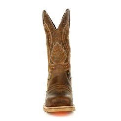 Durango Boots: Men's DDB0297 Brown Maverick Pro Steel Toe Waterproof Pull On Square Toe Work Boot -Work Shoe Store ddb0297 front