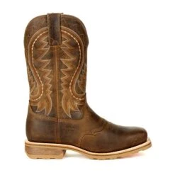 Durango Boots: Men's DDB0297 Brown Maverick Pro Steel Toe Waterproof Pull On Square Toe Work Boot -Work Shoe Store ddb0297 profile