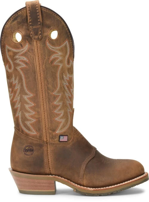 Double H Boots: Women's DH5159 Brown Daniela 12" Domestic ICE Buckaroo Cowboy Boot 4 Double H Boots: Women's DH5159 Brown Daniela 12" Domestic ICE Buckaroo Cowboy Boot - Image 2