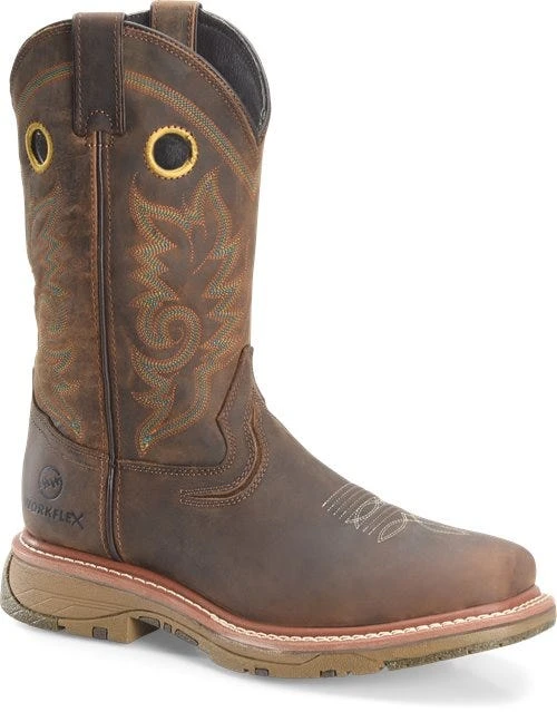 Double H Boots: Men's DH5241 Brown Square Composite Toe 12" Elijah Workflex MAX Cowboy Boot 3 Double H Boots: Men's DH5241 Brown Square Composite Toe 12" Elijah Workflex MAX Cowboy Boot