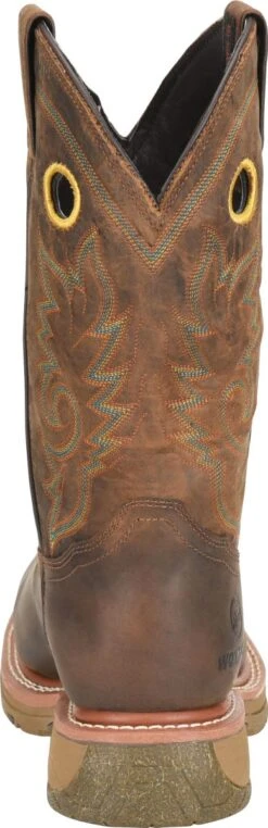 Double H Boots: Men's DH5241 Brown Square Composite Toe 12" Elijah Workflex MAX Cowboy Boot 13 Double H Boots: Men's DH5241 Brown Square Composite Toe 12" Elijah Workflex MAX Cowboy Boot -Work Shoe Store dh5241 500xauto heel