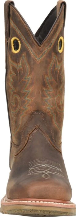 Double H Boots: Men's DH5241 Brown Square Composite Toe 12" Elijah Workflex MAX Cowboy Boot 12 Double H Boots: Men's DH5241 Brown Square Composite Toe 12" Elijah Workflex MAX Cowboy Boot -Work Shoe Store dh5241 500xauto toe