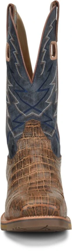 Double H Boots: Men’s DH7011 Navy NYLES 11” Steel Toe Square Toe Roper -Work Shoe Store dh7011 500xauto toe