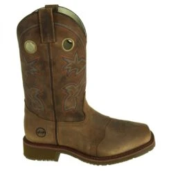 Double H Boots: ICE Composite Toe Men's DH6134 Brown Ropers -Work Shoe Store double h dh5134 o 001 1
