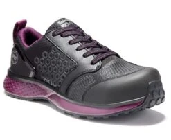 Timberland Pro Shoes: Women's A2174 Black Purple Reaxion Composite Toe Athletic Work Shoe