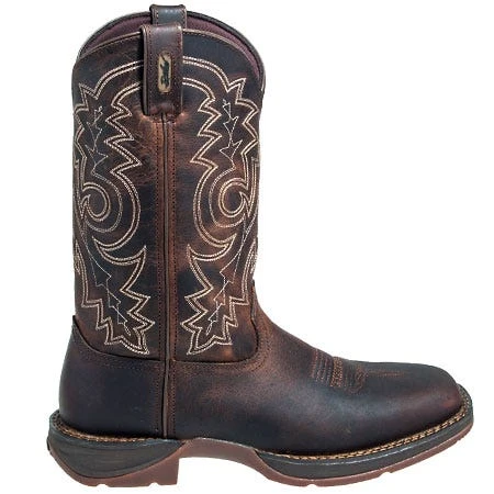 Durango Boots: Men's Brown Rebel DB4443 Leather Square Toe Cowboy Boots 6 Durango Boots: Men's Brown Rebel DB4443 Leather Square Toe Cowboy Boots - Image 4