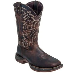 Durango Boots: Men's Brown Rebel DB4443 Leather Square Toe Cowboy Boots 11 Durango Boots: Men's Brown Rebel DB4443 Leather Square Toe Cowboy Boots -Work Shoe Store durango db4443 p 01