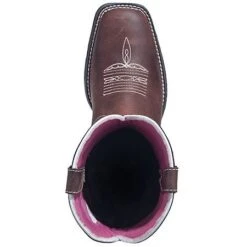 Durango Boots: Women's Brown RD3557 Pink Awareness Western Work Boots -Work Shoe Store durango rd3557 t 01
