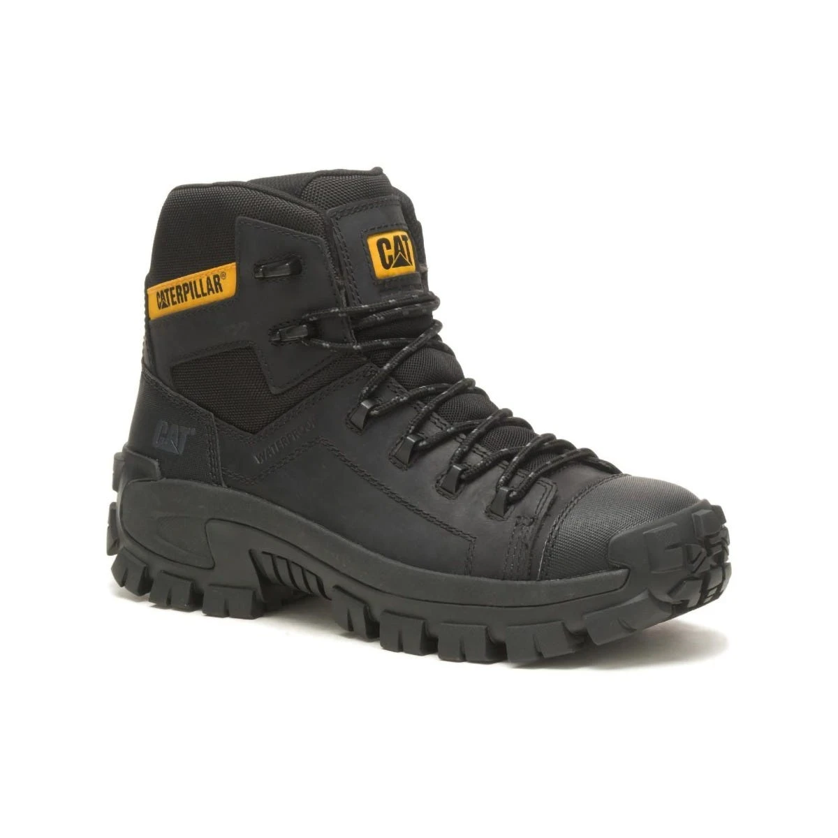 Caterpillar Boots: Men's P91542 Black Composite Toe Invader Hiker Waterproof Work Boot