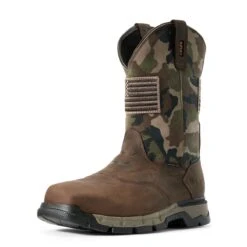 Ariat Boots: Men's 10029518 Dark Brown Camo Rebar Flex Patriot Waterproof Composite Toe Work Boot -Work Shoe Store f19 mns work couto 10029518 3 4 front