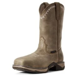 Ariat Boots: Women's 10029498 Brown Bomber Anthem Deco Composite Toe Work Boot -Work Shoe Store f19 wms west couto 10029498 3 4 front
