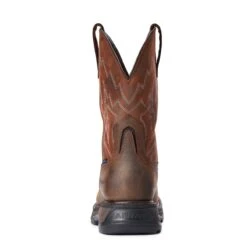 Ariat Boots: Men's 10033991 Dark Brown Big Rig Waterproof Work Boot -Work Shoe Store f20 mns work 10033991 heel