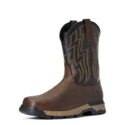 Ariat Boots: Men's 10034158 Dark Brown Rebar Flex Western Waterproof Work Boot 11 Ariat Boots: Men's 10034158 Dark Brown Rebar Flex Western Waterproof Work Boot -Work Shoe Store f20 mns work 10034158 3 4 front