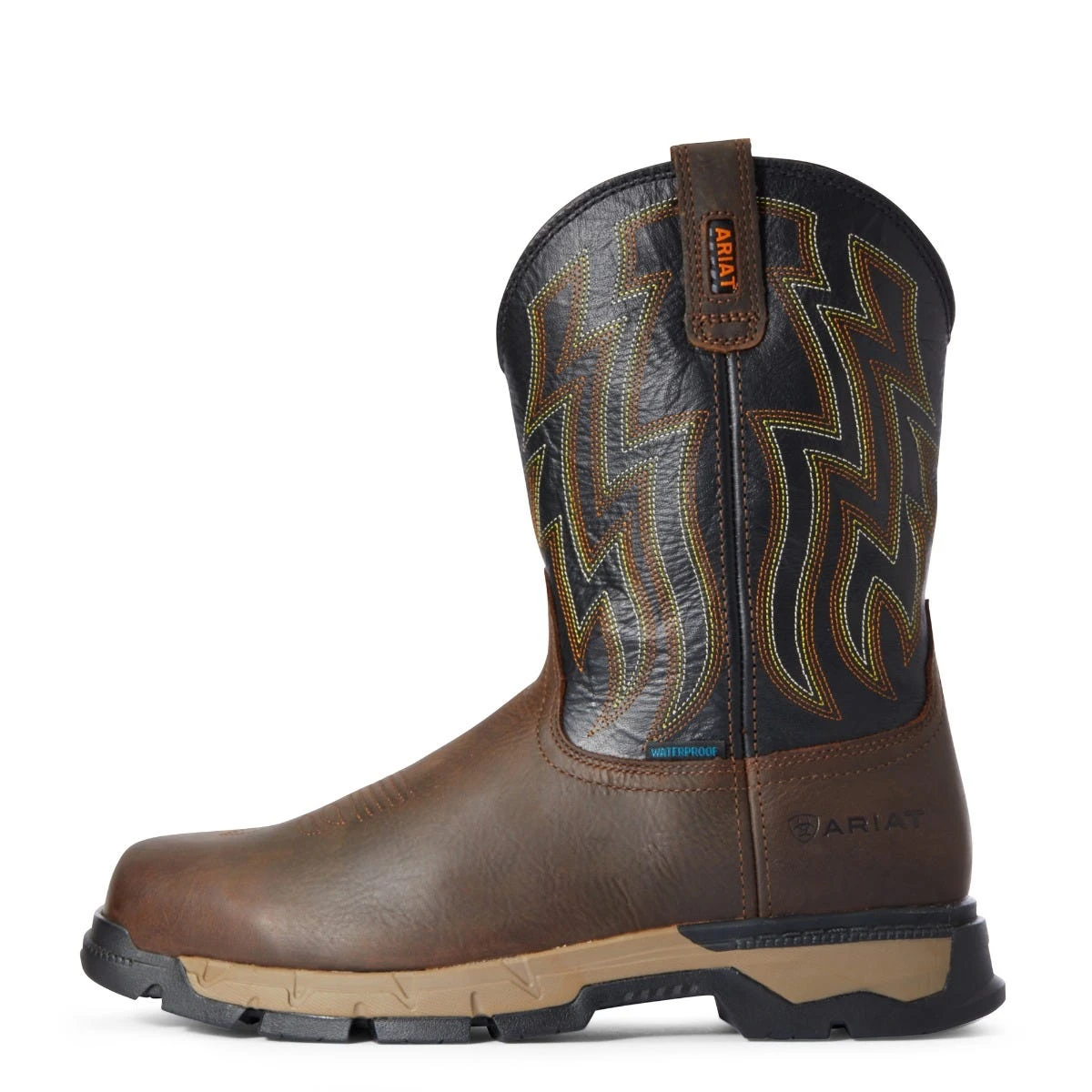 Ariat Boots: Men's 10034158 Dark Brown Rebar Flex Western Waterproof Work Boot 5 Ariat Boots: Men's 10034158 Dark Brown Rebar Flex Western Waterproof Work Boot - Image 3