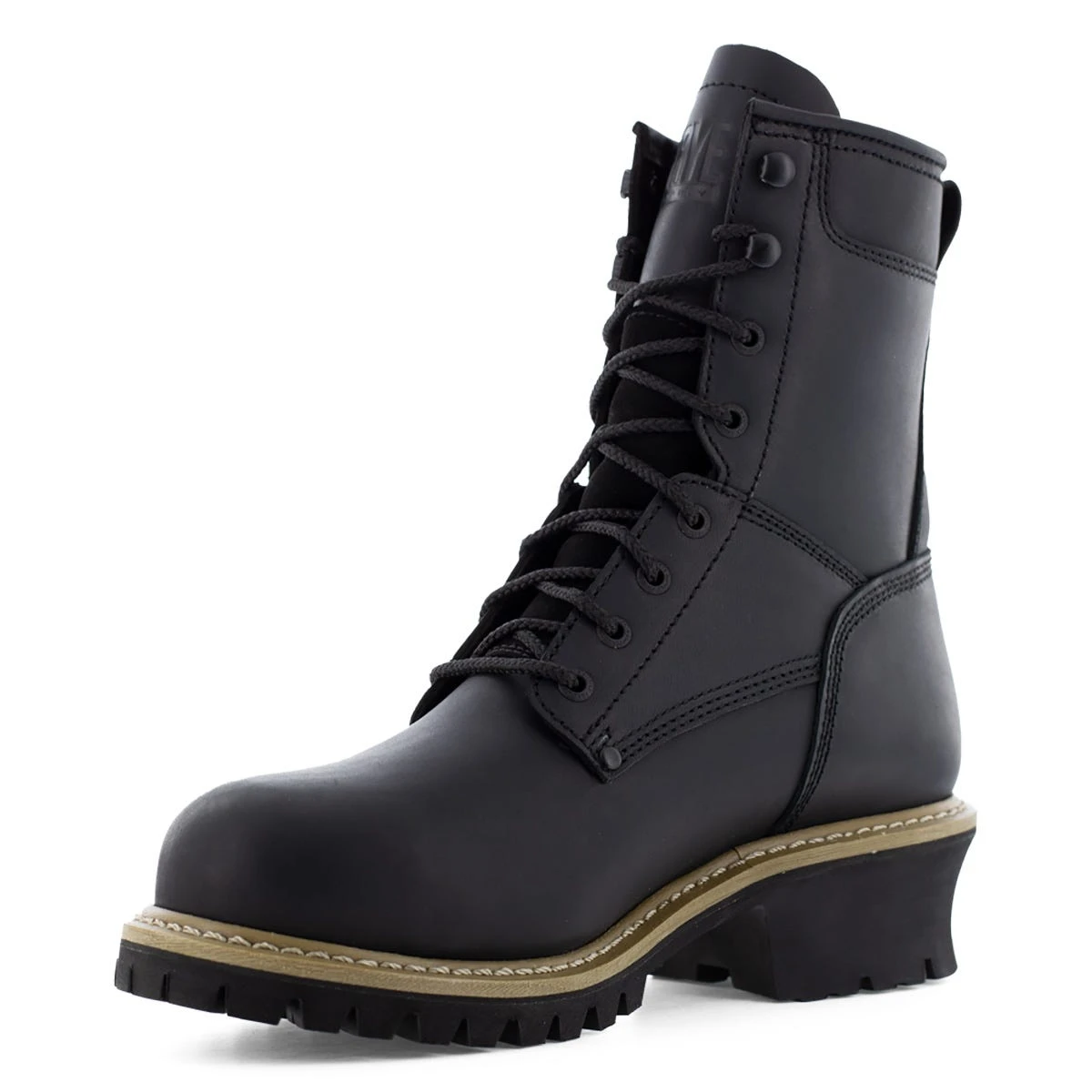 Frye Boots: Men's FR40201 Black Steel Toe 8" Waterproof Logger Work Boot 5 Frye Boots: Men's FR40201 Black Steel Toe 8" Waterproof Logger Work Boot - Image 3