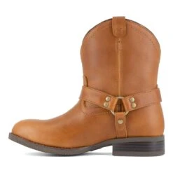 Frye Supply Boots: Women's FR40602F Brown Steel Toe Safety-Crafted Harness Work Boot -Work Shoe Store frye fr40602f harness boot 04