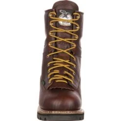 Georgia Boot: Men's G101 Brown 8" Waterproof Work Boots -Work Shoe Store g101 3 large