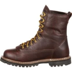 Georgia Boot: Men's G101 Brown 8" Waterproof Work Boots -Work Shoe Store g101 5 large