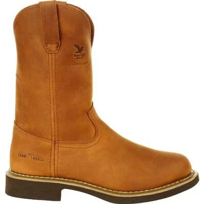 Georgia Boots: Men's Brown G5814 Farm & Ranch Wellington Boots 4 Georgia Boots: Men's Brown G5814 Farm & Ranch Wellington Boots - Image 2