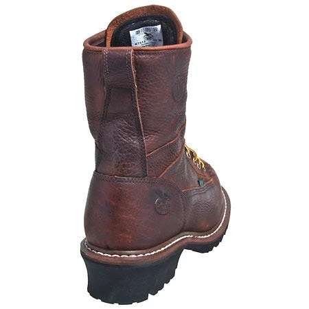 Georgia Boots: Men's Brown G7313 Waterproof EH Steel Toe Logger Boots 9 Georgia Boots: Men's Brown G7313 Waterproof EH Steel Toe Logger Boots - Image 7