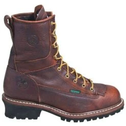 Georgia Boots: Men's Brown G7313 Waterproof EH Steel Toe Logger Boots 12 Georgia Boots: Men's Brown G7313 Waterproof EH Steel Toe Logger Boots -Work Shoe Store g7313st georgiao 01