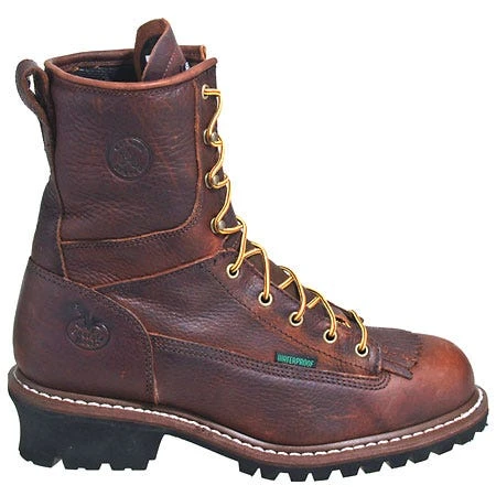 Georgia Boots: Men's Brown G7313 Waterproof EH Steel Toe Logger Boots 6 Georgia Boots: Men's Brown G7313 Waterproof EH Steel Toe Logger Boots - Image 4
