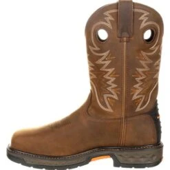 Georgia Boot GB00224 Brown Carbo-Tec LT Alloy Toe Waterproof Pull On Boots -Work Shoe Store gb00224 5 large