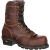 Georgia Boots: Men's GB00236 Brown AMP LT Composite Toe Logger Boots -Work Shoe Store gb00236 large
