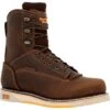 Georgia Boots: Men's GB00593 Brown Plain Toe AMP LT Wedge Waterproof Lace To Toe Work Boot 1 Georgia Boots: Men's GB00593 Brown Plain Toe AMP LT Wedge Waterproof Lace To Toe Work Boot -Work Shoe Store gb00593