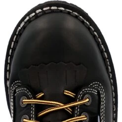 Georgia Boots: Men's GB00603 Black Plain Toe 8" USA Made Logger Waterproof Work Boot -Work Shoe Store gb00603 birdseye