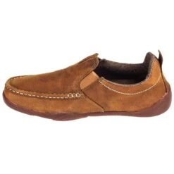 Georgia Boots: Men's Brown Leather Moc Toe G050 Cedar Falls Moisture-Wicking AMP Shoes -Work Shoe Store georgia g050 i 01