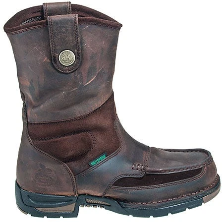 Georgia Boots: Waterproof Men's Brown EH G4603 Moc Steel Toe Athens 10-Inch Wellington Boots 6 Georgia Boots: Waterproof Men's Brown EH G4603 Moc Steel Toe Athens 10-Inch Wellington Boots - Image 4